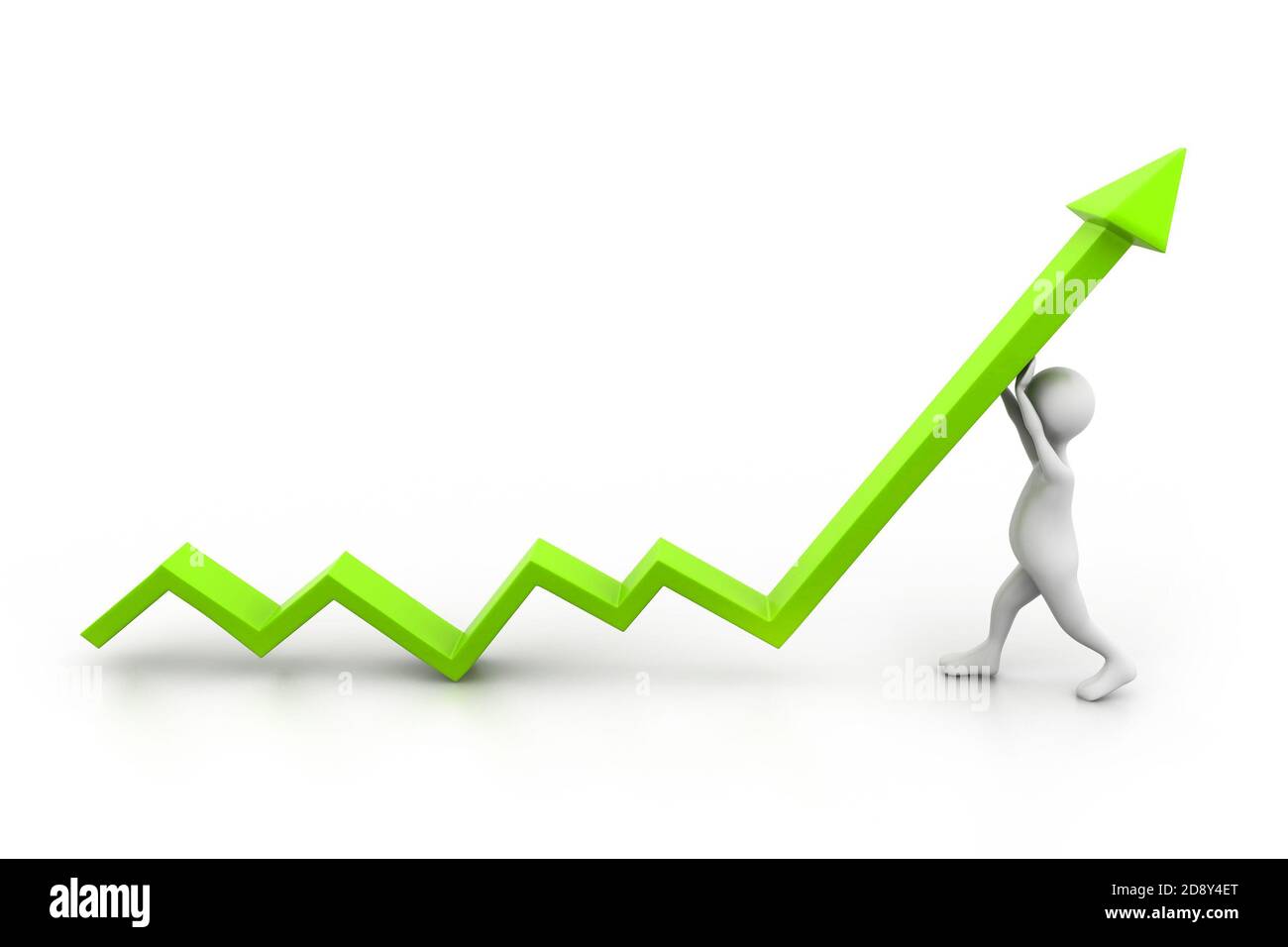 Man Climb Growth Arrow Stock Photo Alamy