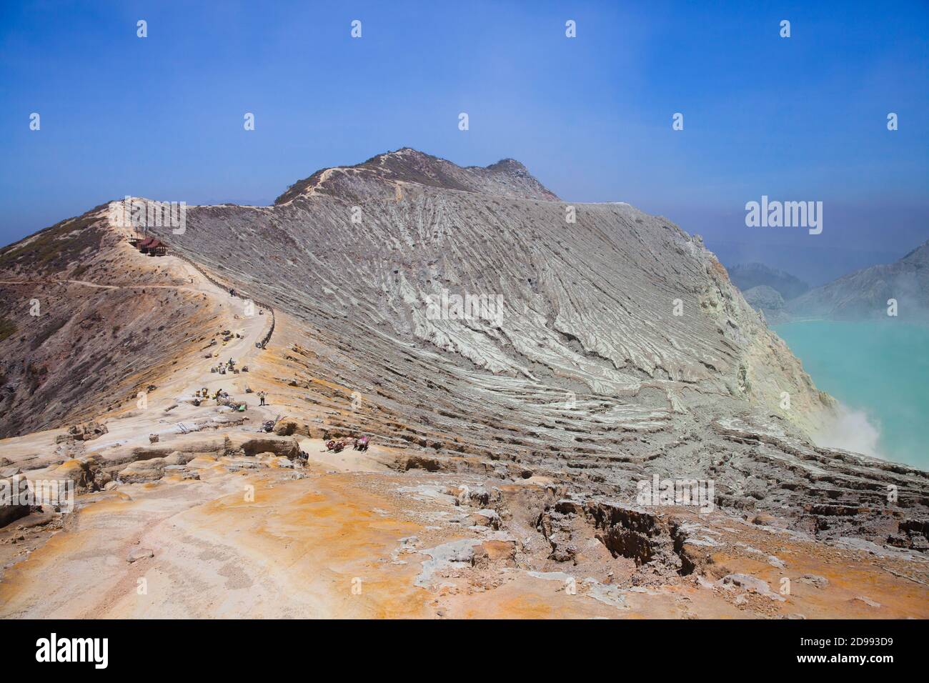 Aerial Photo Of Active Volcano Ijen In East Java Largest Highly