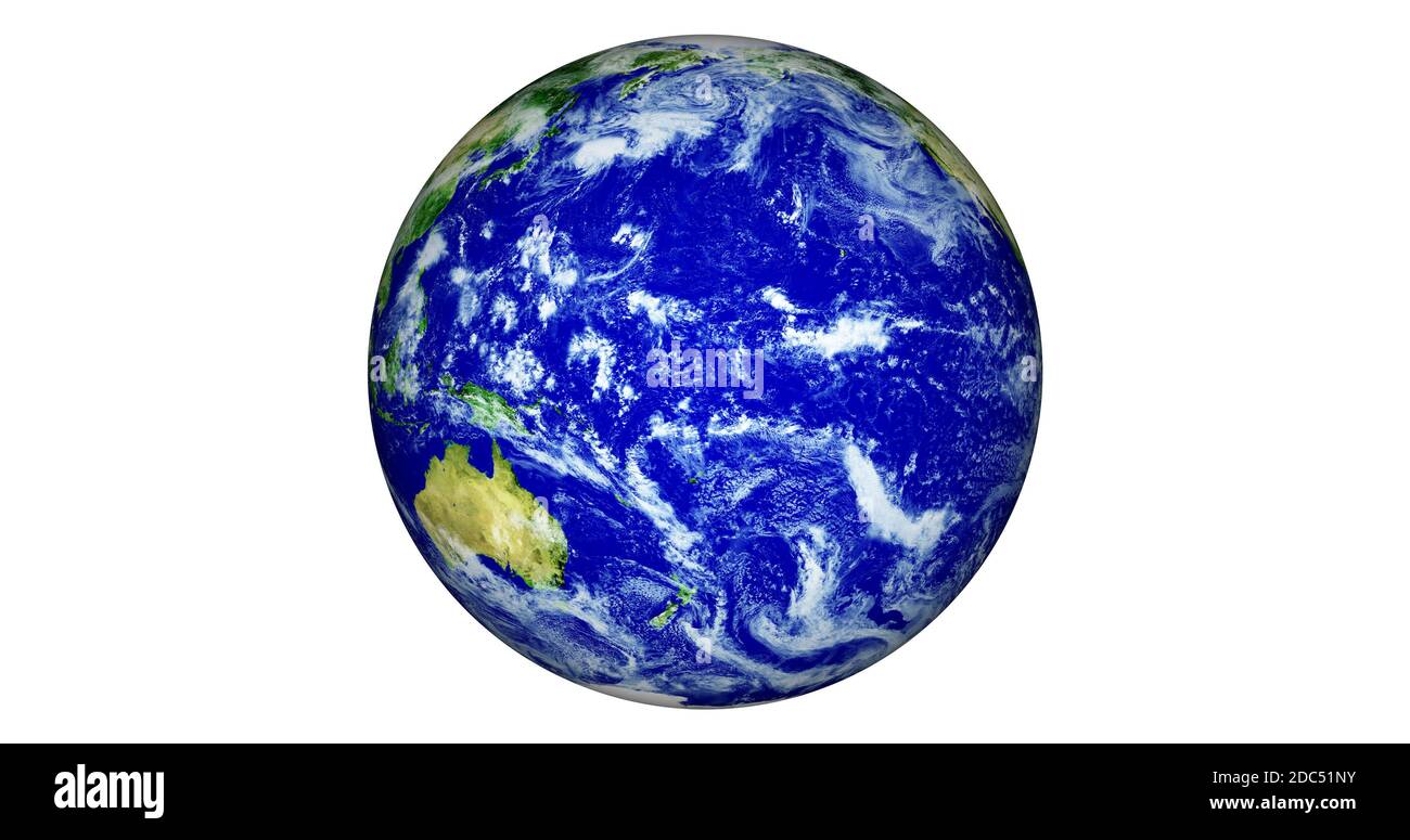 Planet Earth Isolate On White 3d Render Of Planet Earth Isolated On