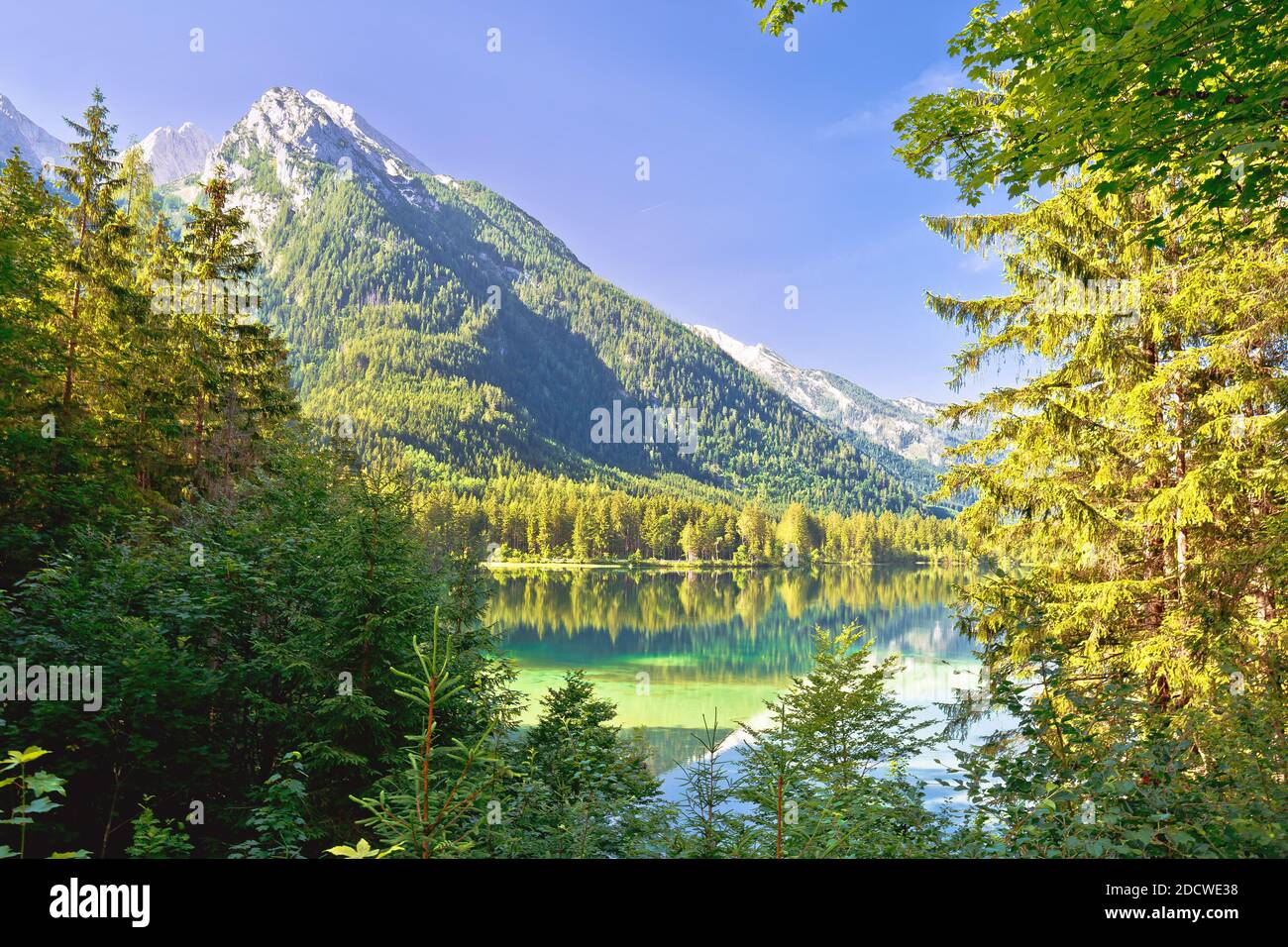 Hintersee Lake In Berchtesgaden Alpine Landscape View Bavaria Region