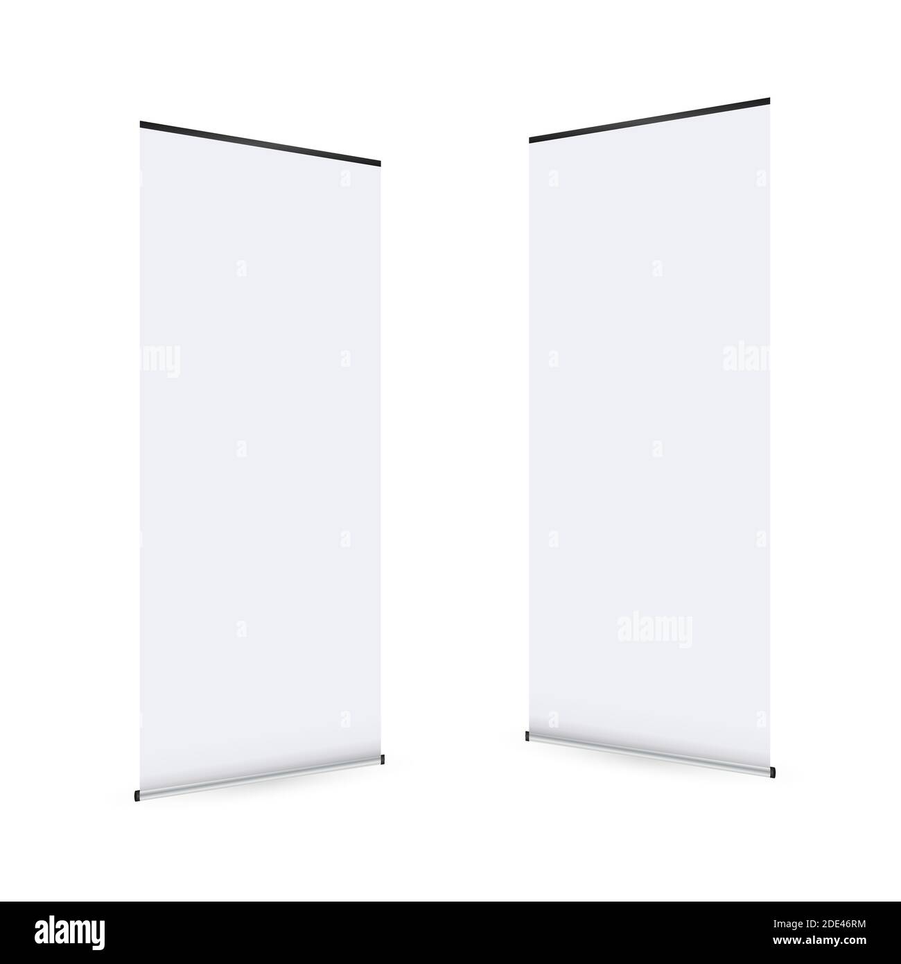 Blank Roll Up Banner Display Roll Up Banner Stand Vector Stock