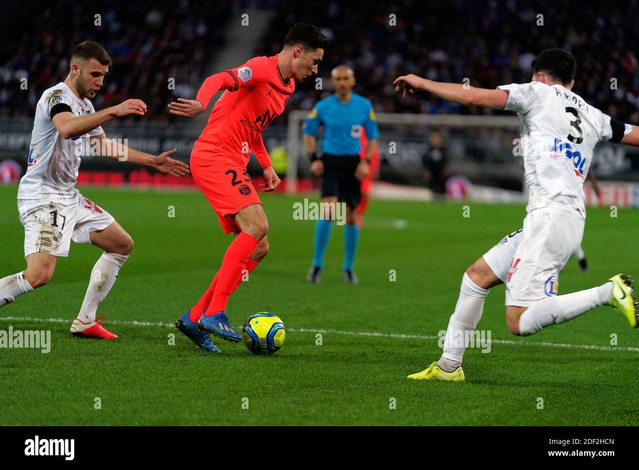 During The Match Amiens Sc Vs Paris Sg Held At The Licorne Stadium In