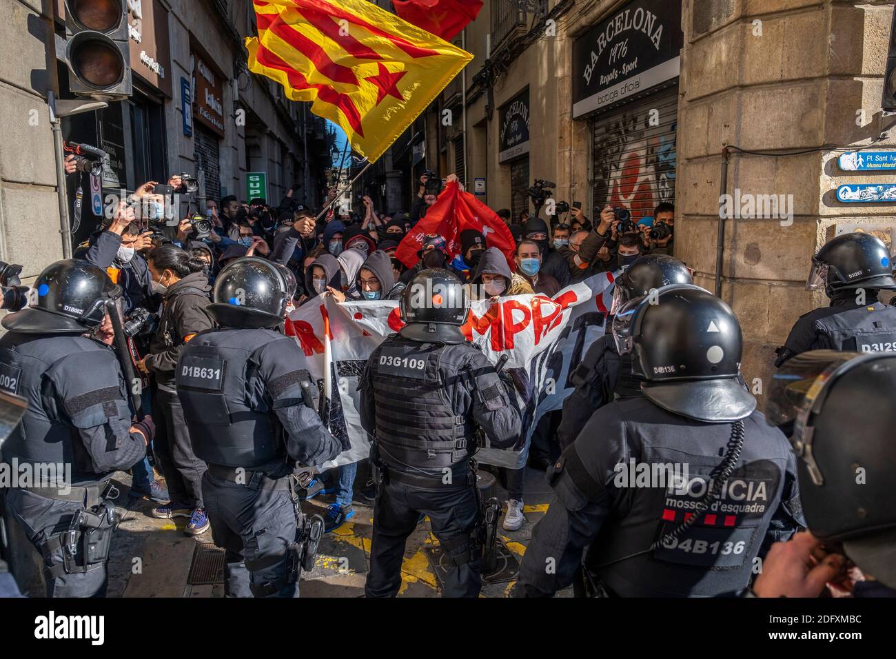 Barcelona Spain Th Dec Police Officers Of The Mossos D