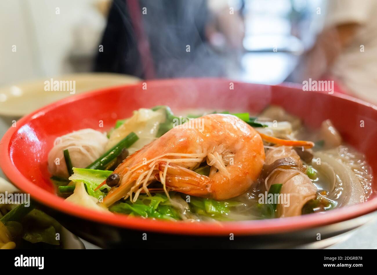 Seafood Noodles With Shrimp Stock Photo Alamy