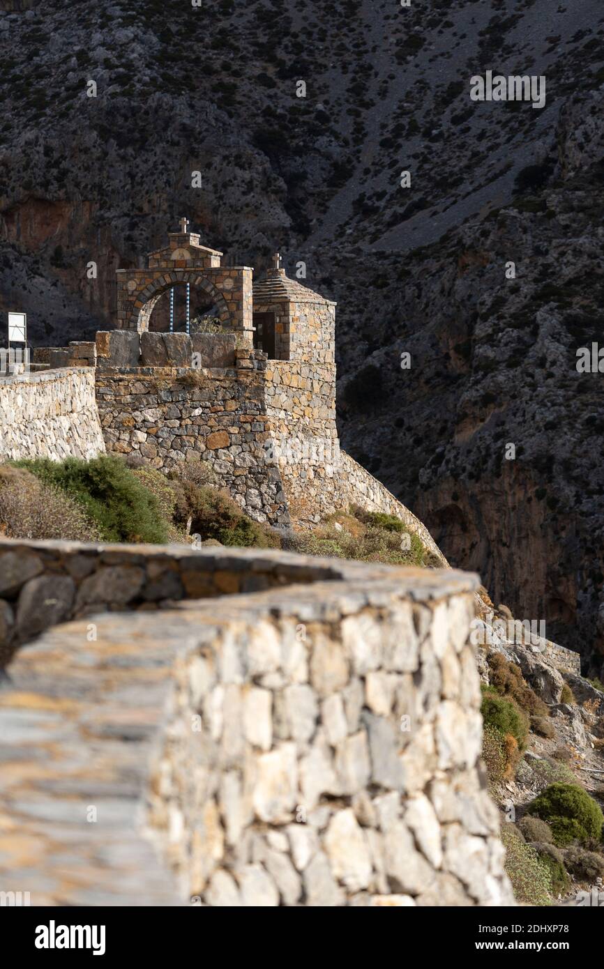 Entrance To Kourtaliotiko Gorge Crete Greece Stock Photo Alamy