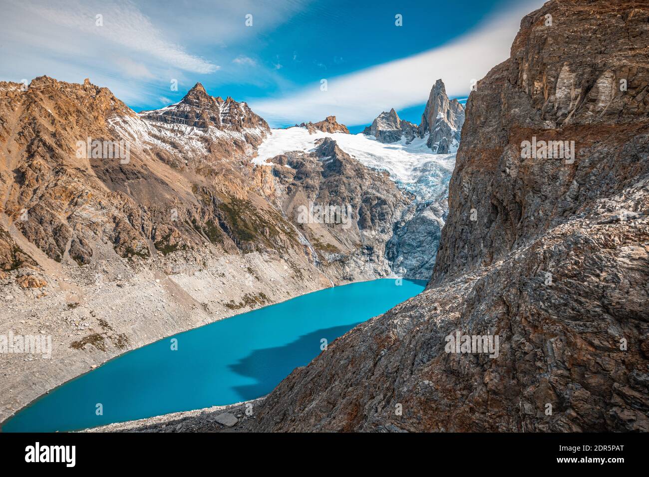 View In Laguna De Los Tres Argentina Stock Photo Alamy