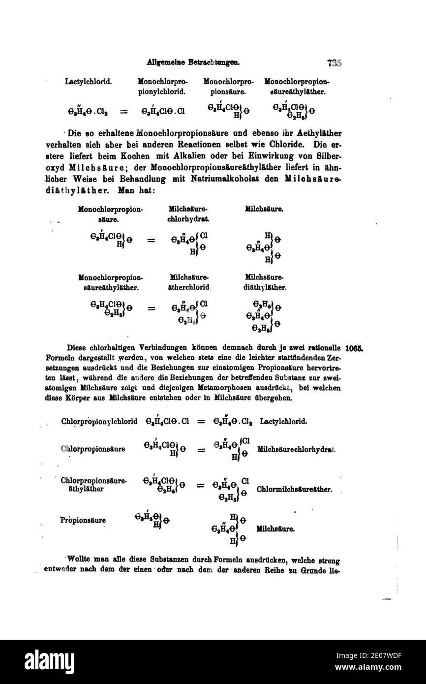 Lehrbuch Der Organischen Chemie Kekule I 735 Stock Photo Alamy