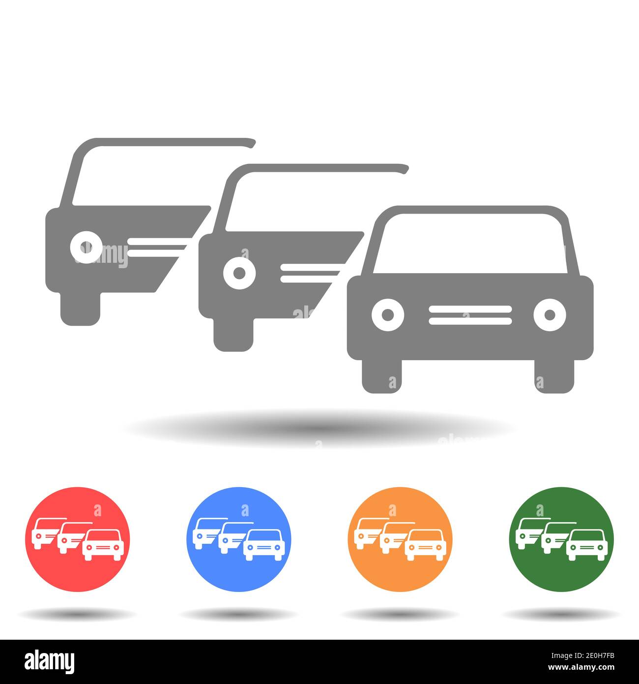 Heavy Traffic Jam Stock Vector Images Alamy