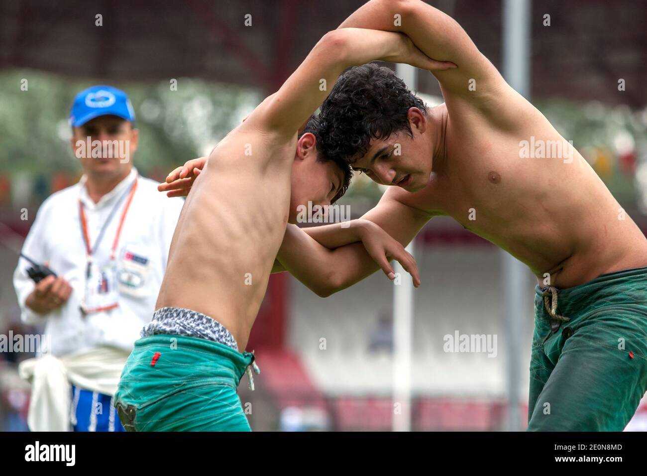 Teenage Wrestlers Fight For Supremacy During Competition At The