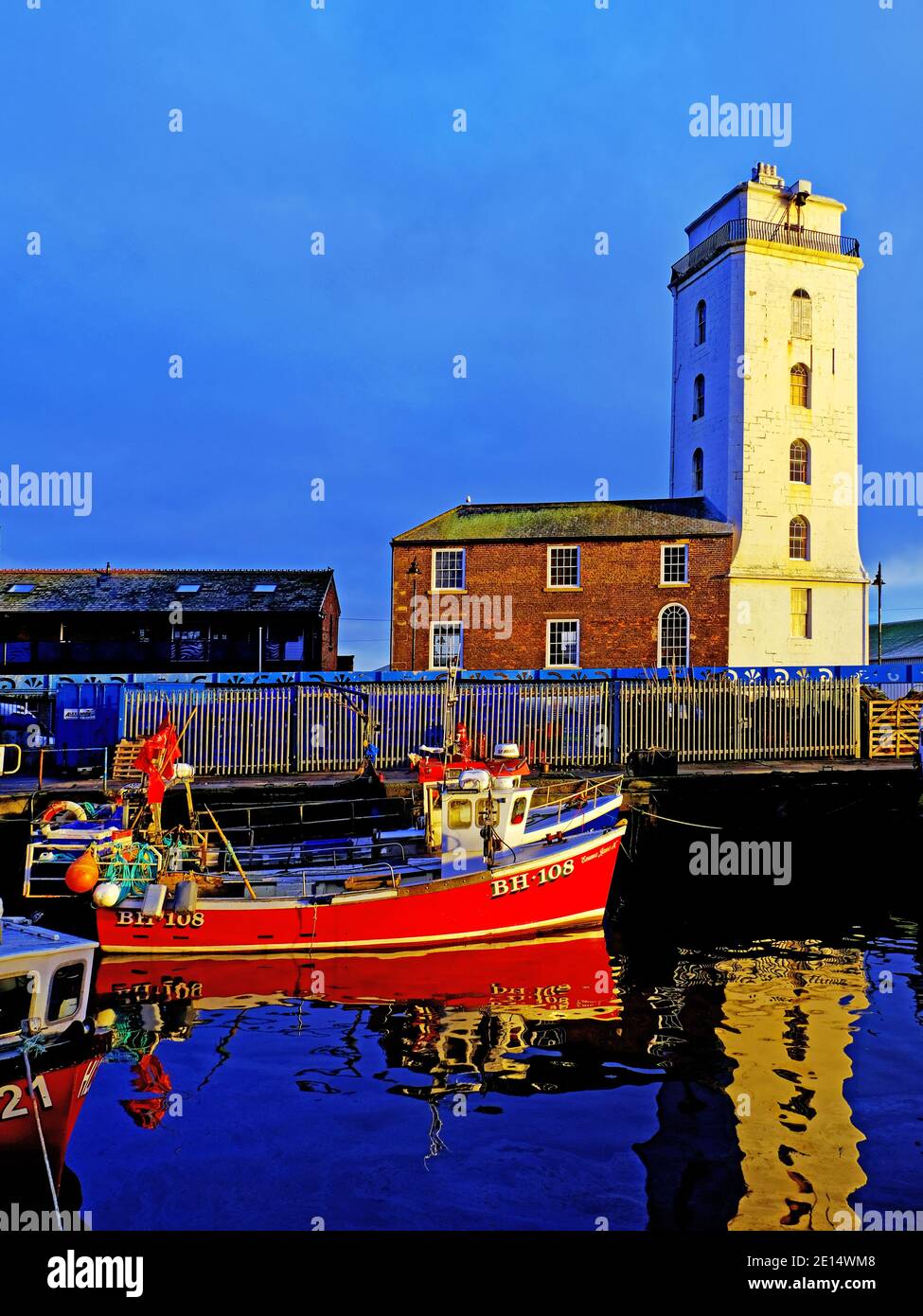 Historic Vintage Low Lights Lighthouse On North Shields Fish Quay At