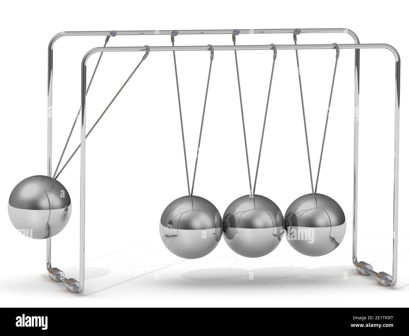 Newton S Cradle Newton S Cradle Pendulum Is On A White Surface