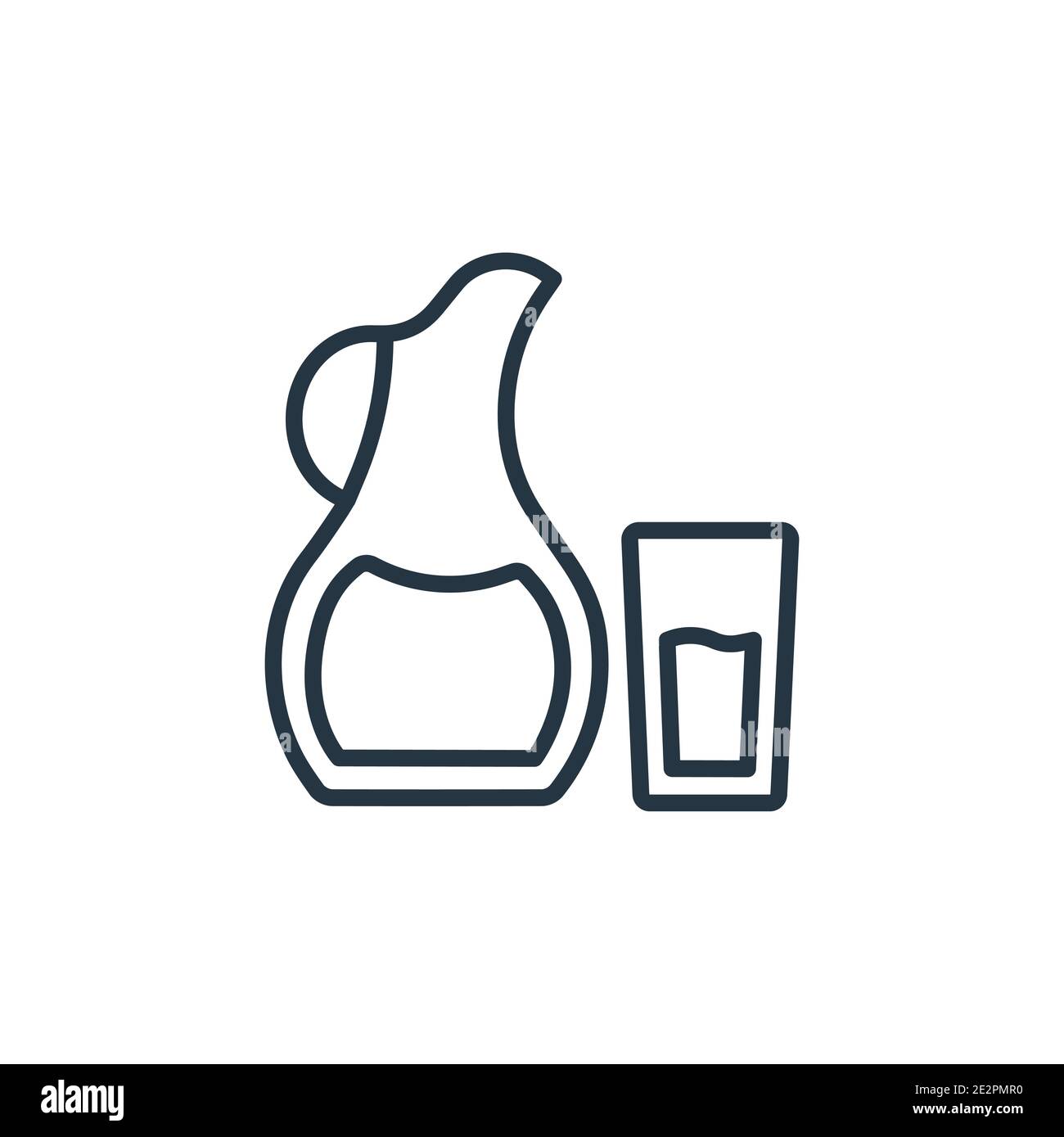 Water Jug Outline Vector Icon Thin Line Black Water Jug Icon Flat