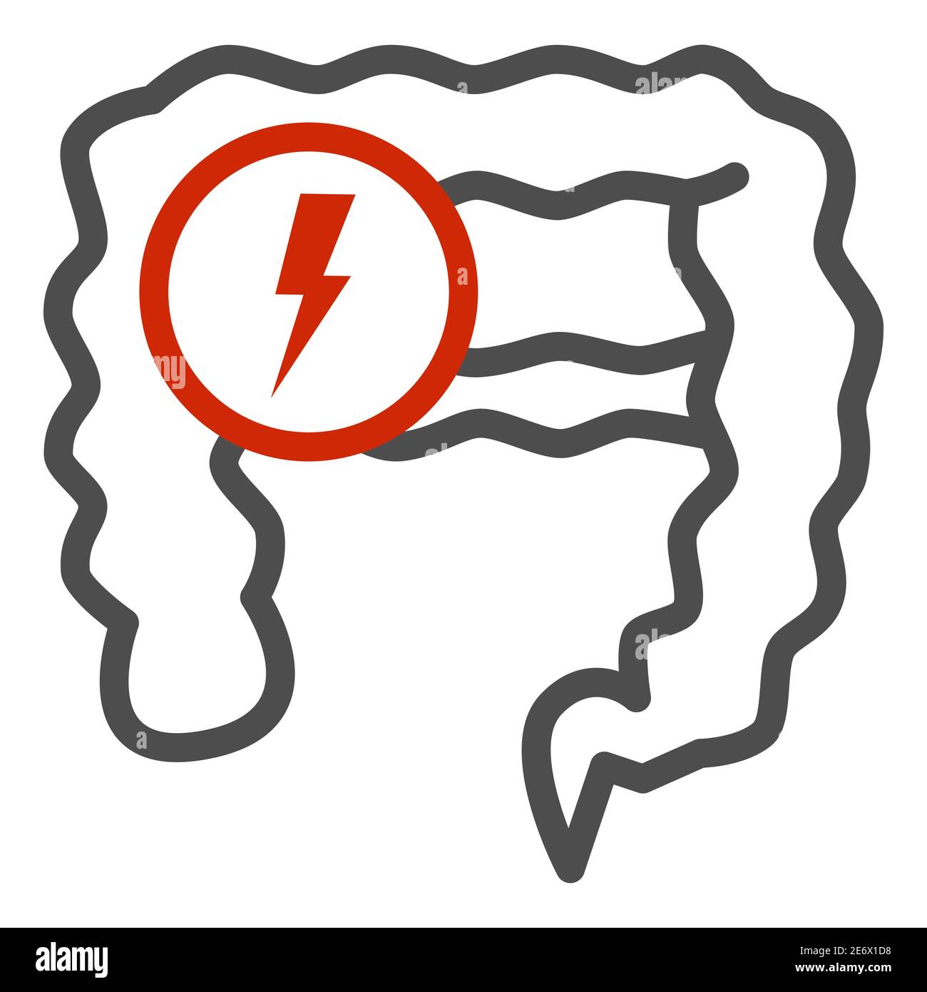 Problems In Intestine Line Icon Health And Medical Concept Gut