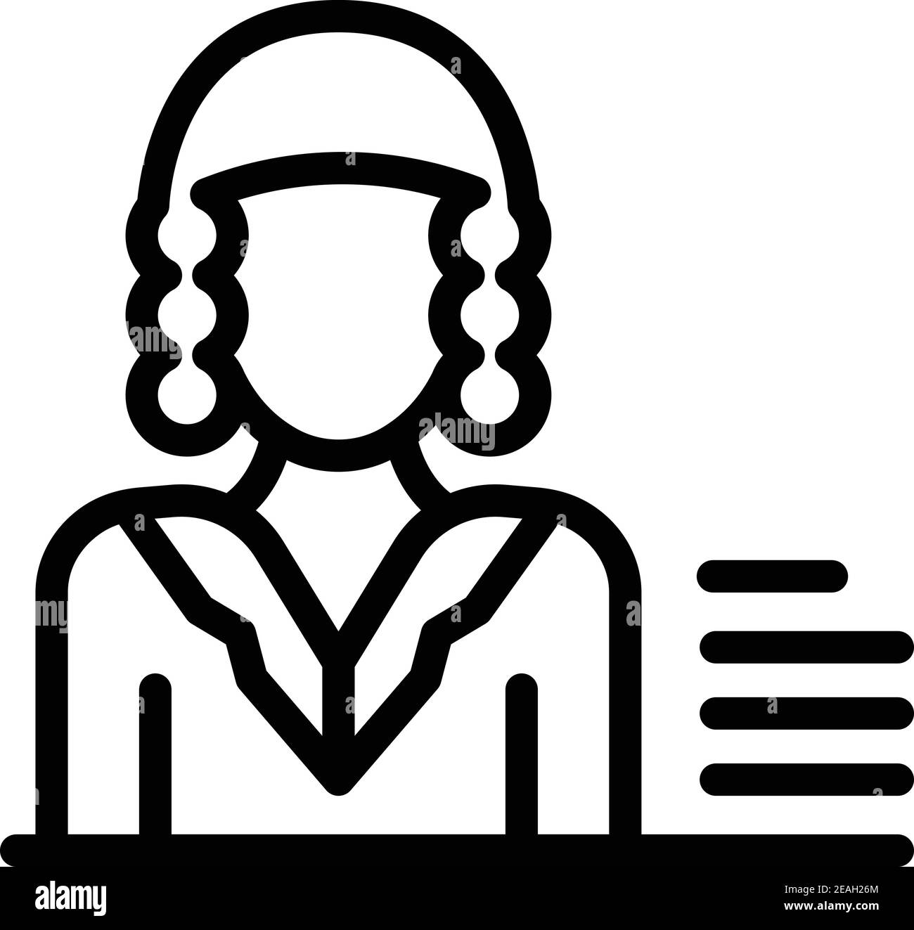 Court Judge Icon Outline Court Judge Vector Icon For Web Design