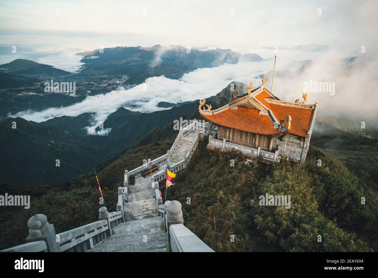 The Temples On Top Of Fansipan The Roof Of Indochina In Sapa Town