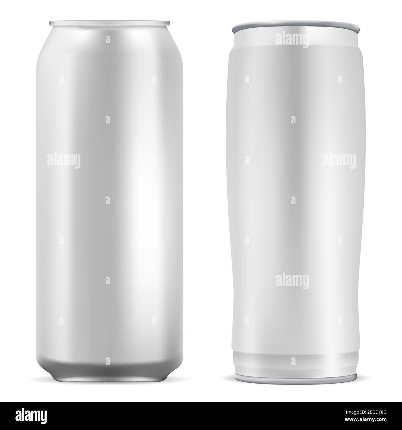 Aluminum Can Blank Round Soda Mockup Template Realistic D Metal Beer