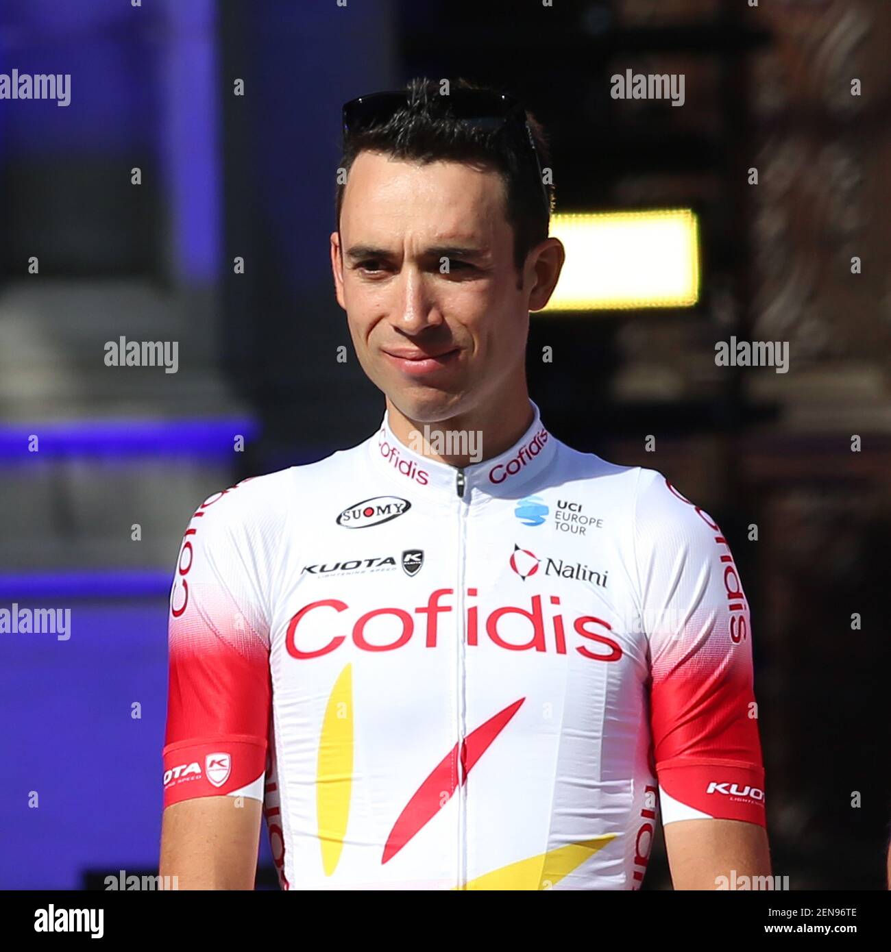 Brussels 4 07 2019 Cycling Team COFIDIS At The Start Of The 106th