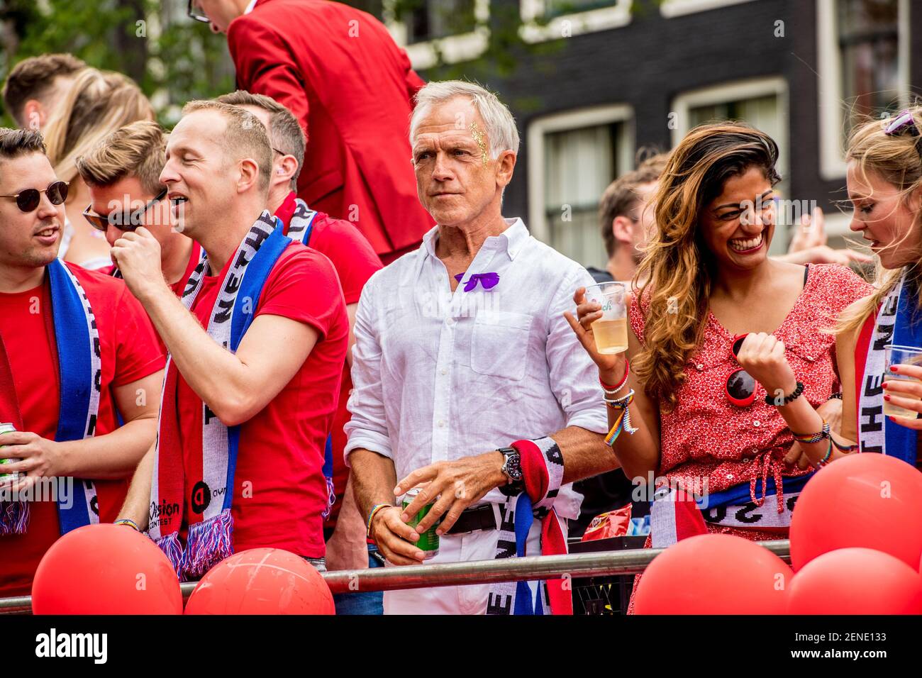 Canal Parade During Amsterdam Gay Pride 2019 Amsterdam Netherlands