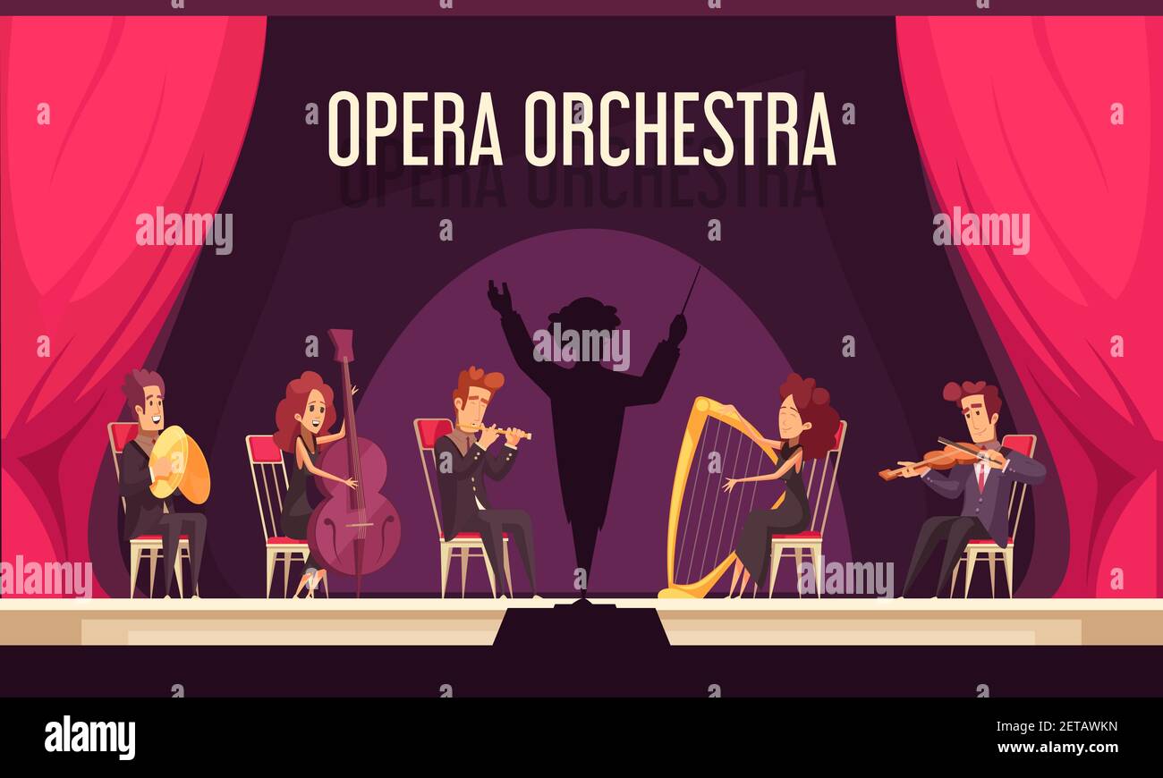 Orchestra Pit Theatre Stock Vector Images Alamy