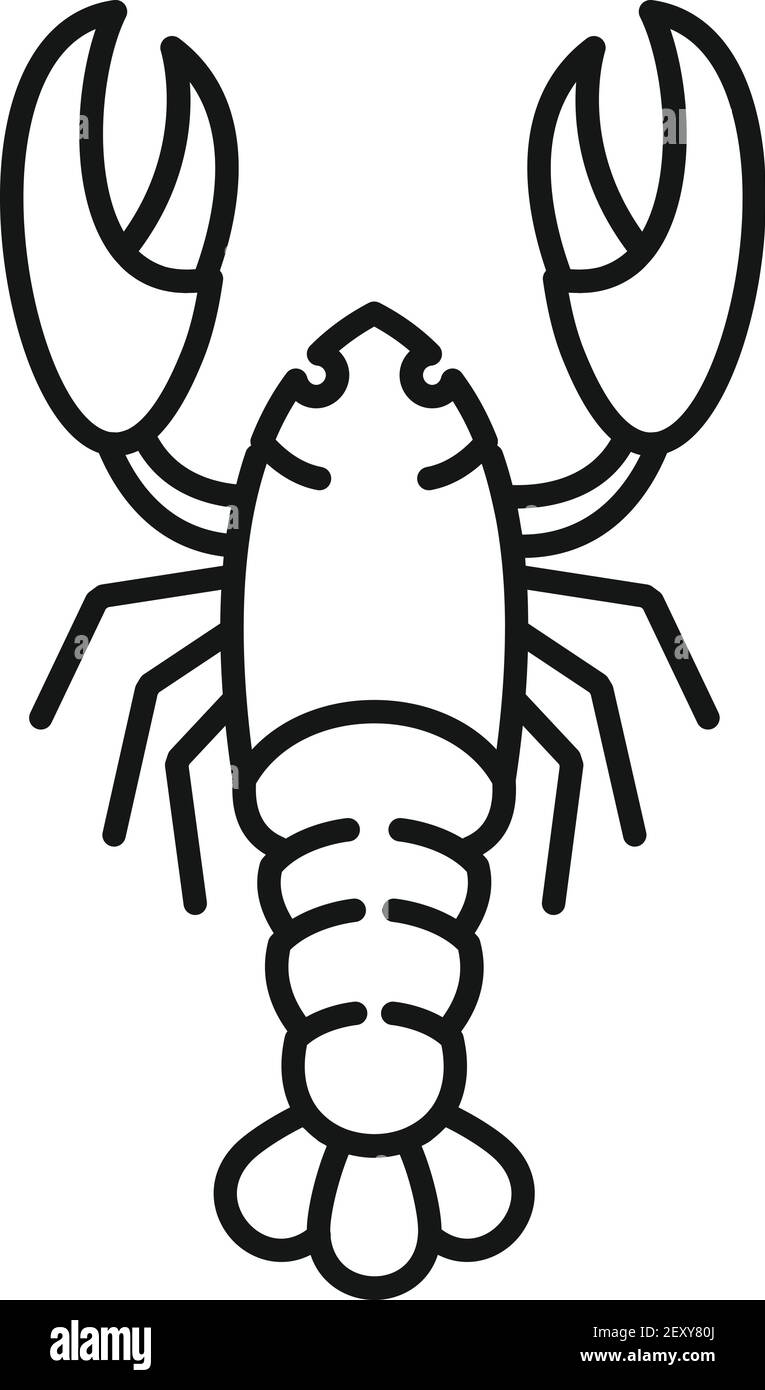 Sea Lobster Icon Outline Style Stock Vector Image Art Alamy