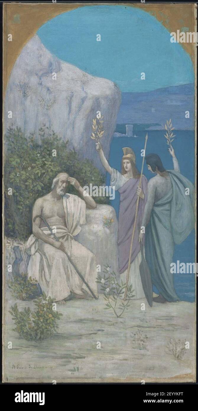 Pierre Cécile Puvis de Chavannes Homer Epic Poetry Stock Photo Alamy