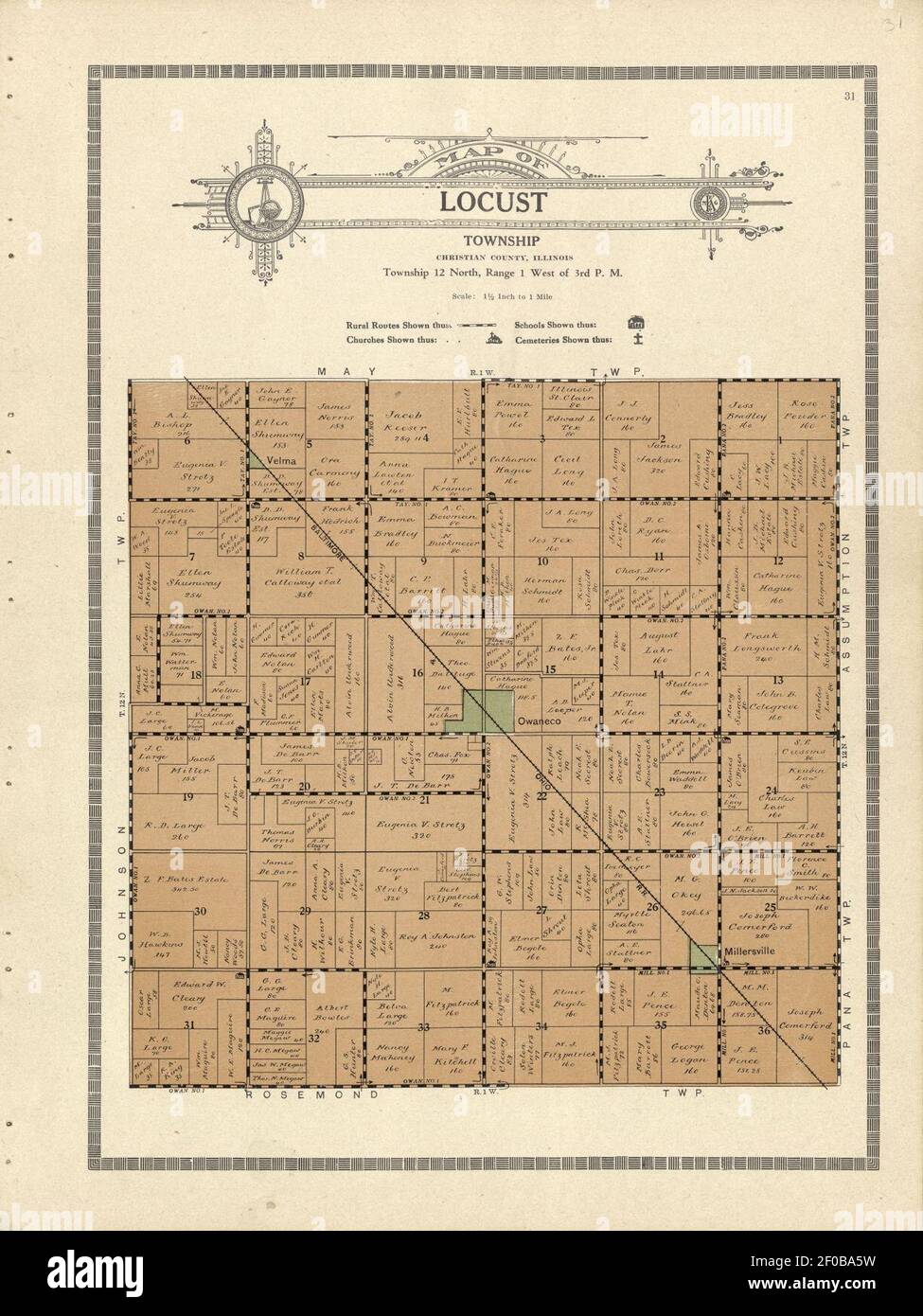 Plat Book And Complete Survey Of Christian County Illinois