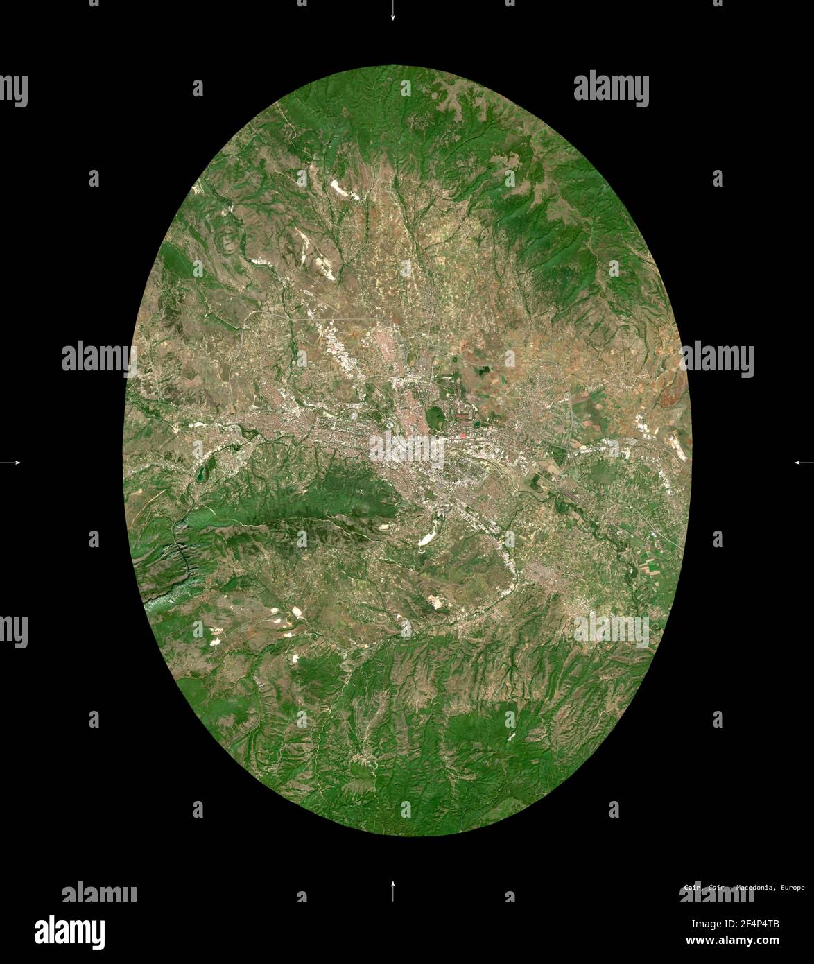 Cair Municipality Of Macedonia Sentinel Satellite Imagery Shape