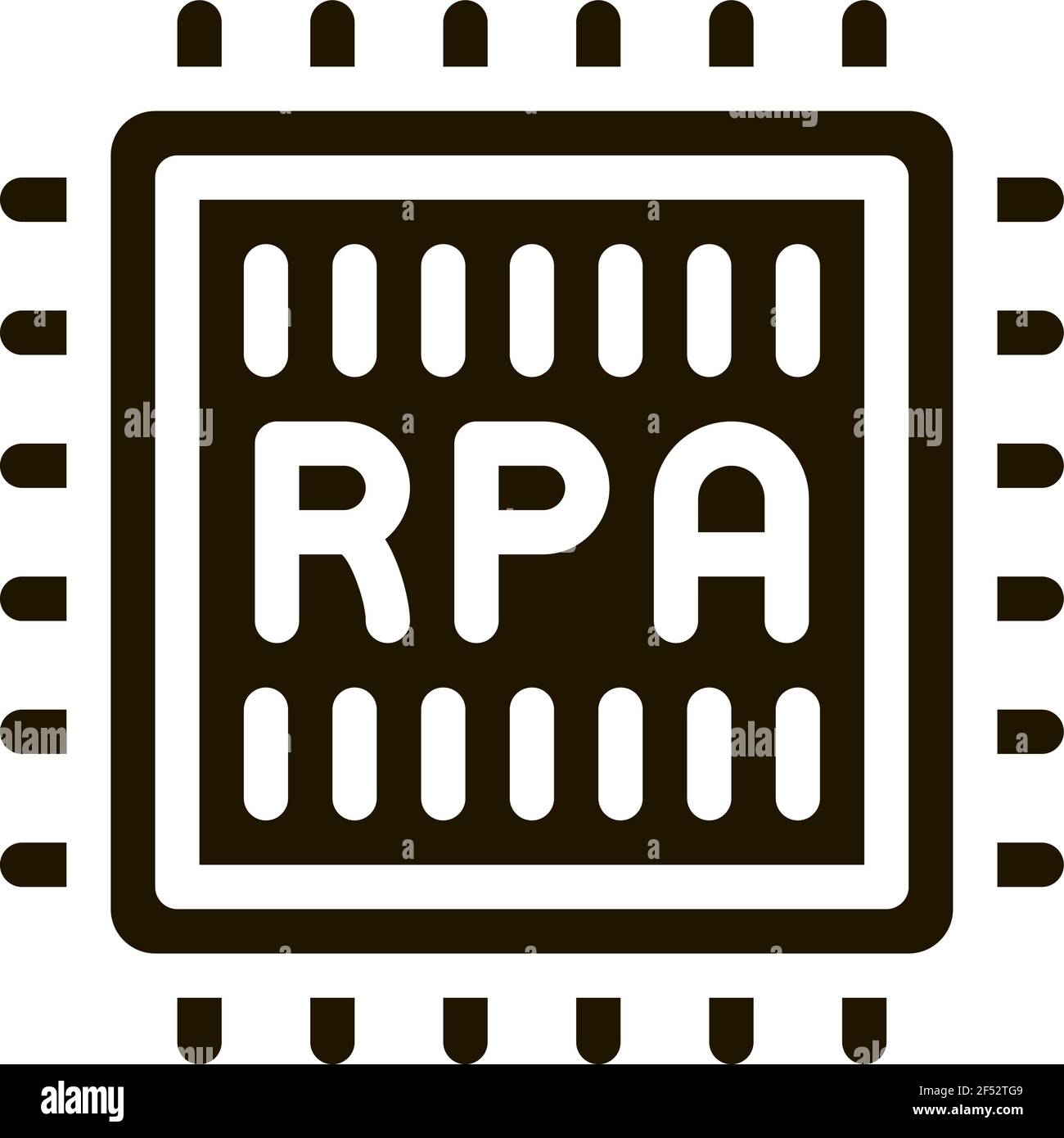 Rpa Chip Icon Vector Glyph Illustration Stock Vector Image Art Alamy