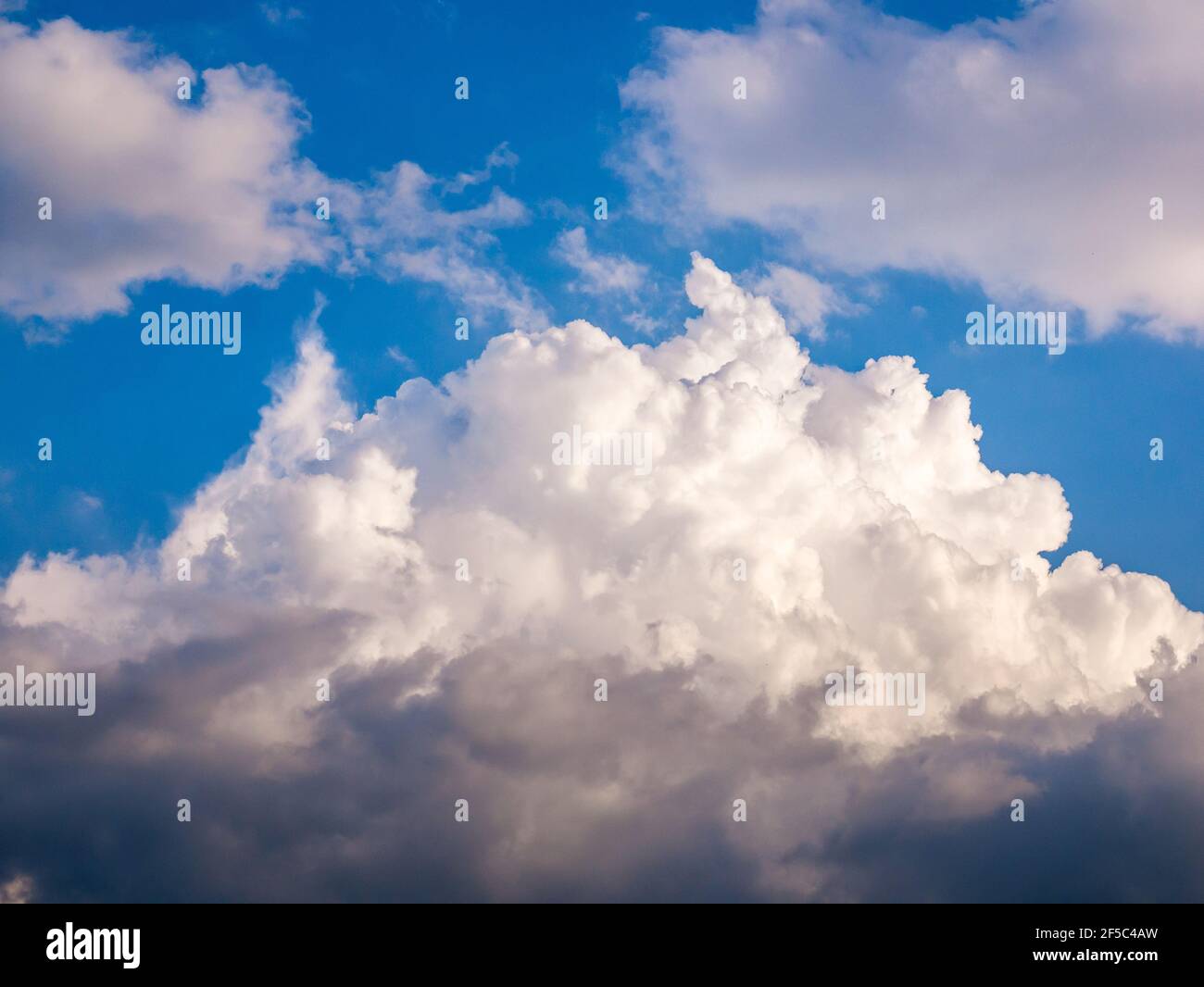 Massive Clouds Cumulus Congestus Or Towering Cumulus Forming In The