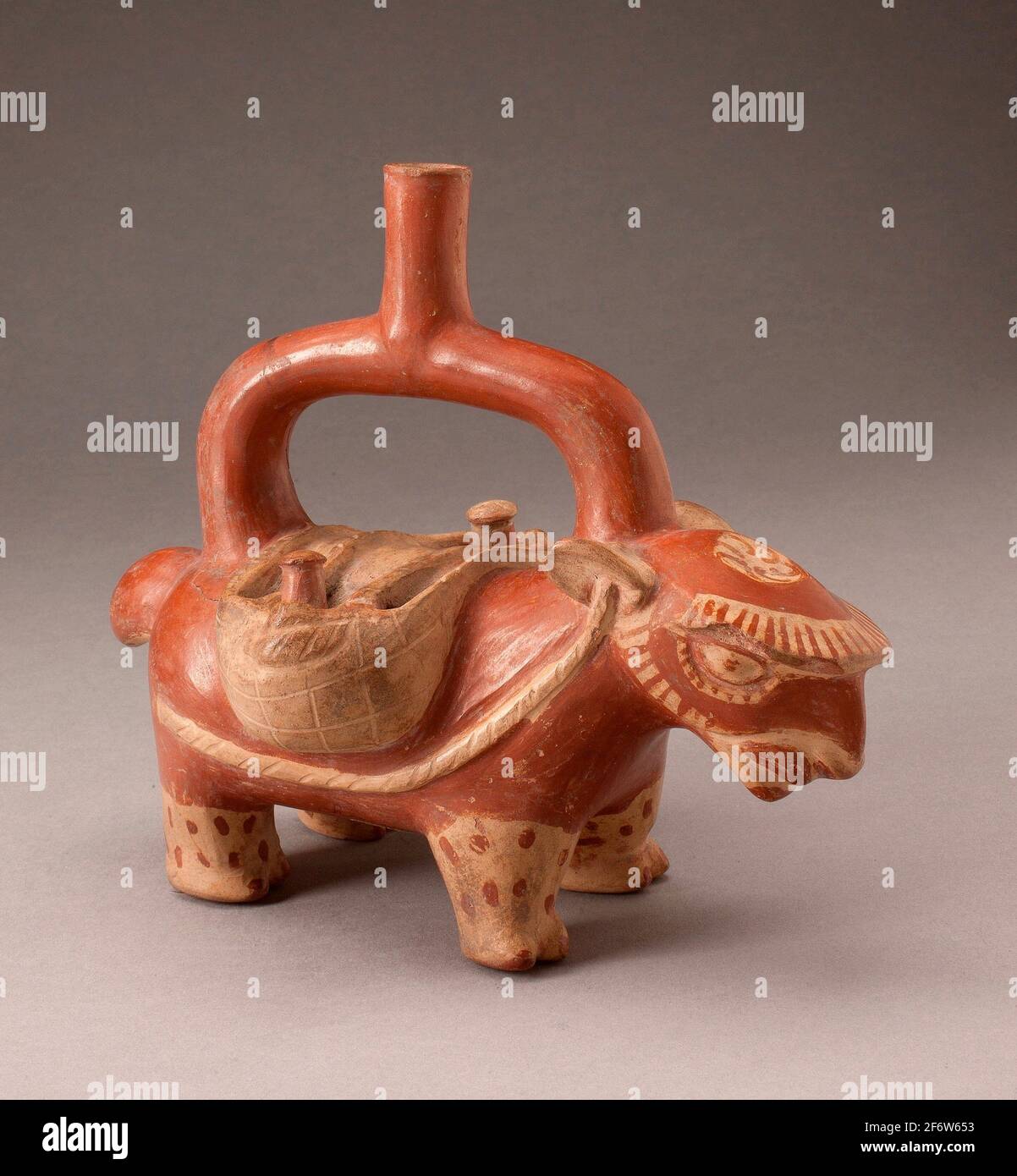 Author Moche Stirrup Spout Vessel In Form Of A Pack Llama 100 B C