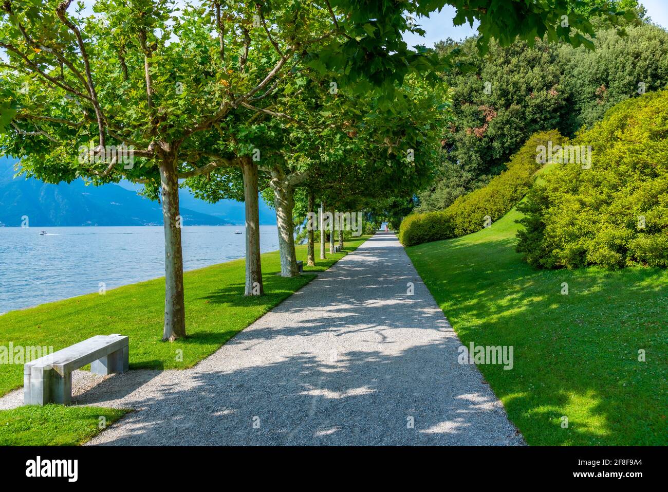 Lake Como Viewed From Botanical Garden At Villa Melzi At Bellagio