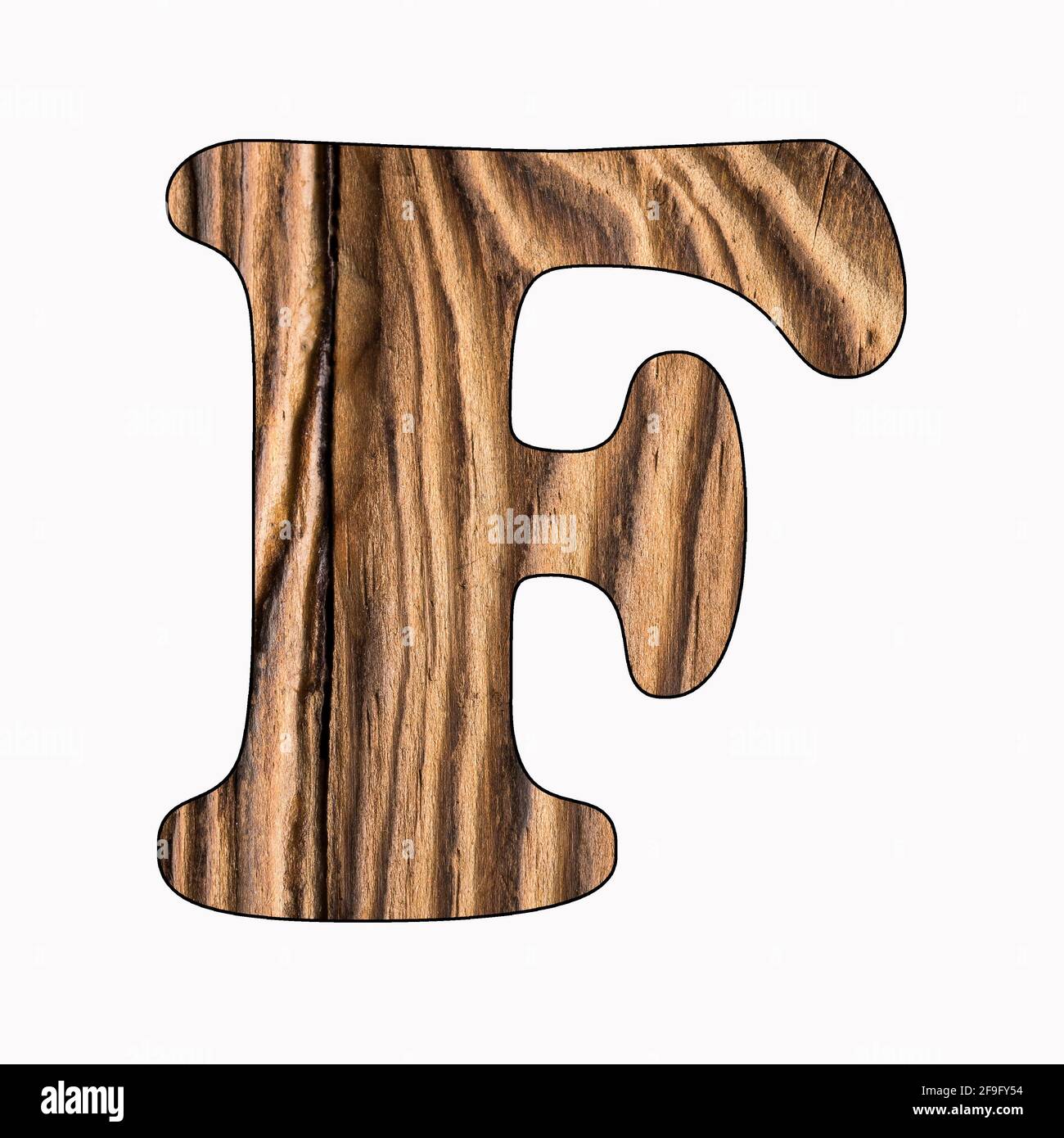 F Rustic Wooden Alphabet Letter On White Background Stock Photo Alamy