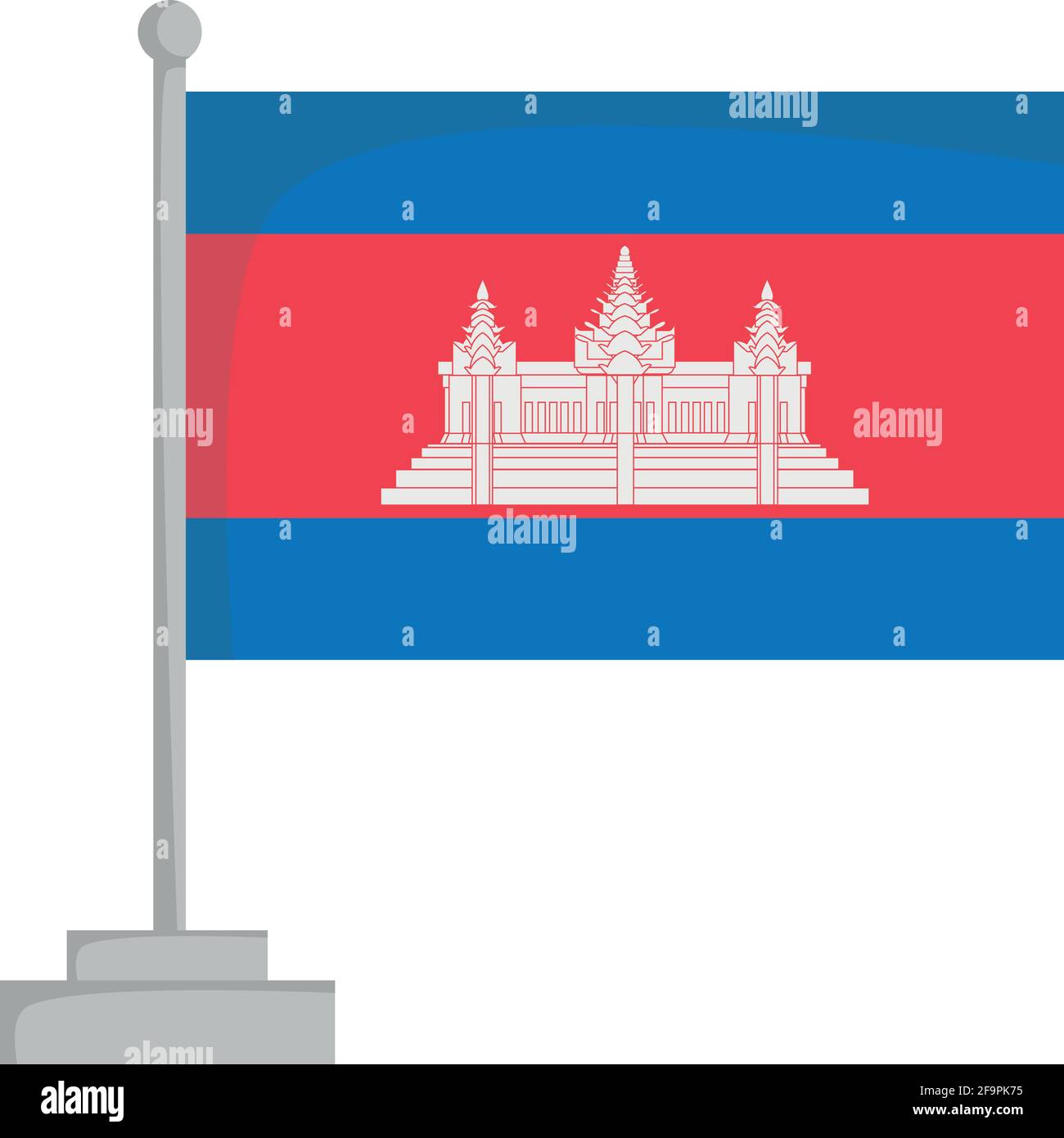 National Flag Of Cambodia Vector Illustration Stock Vector Image Art