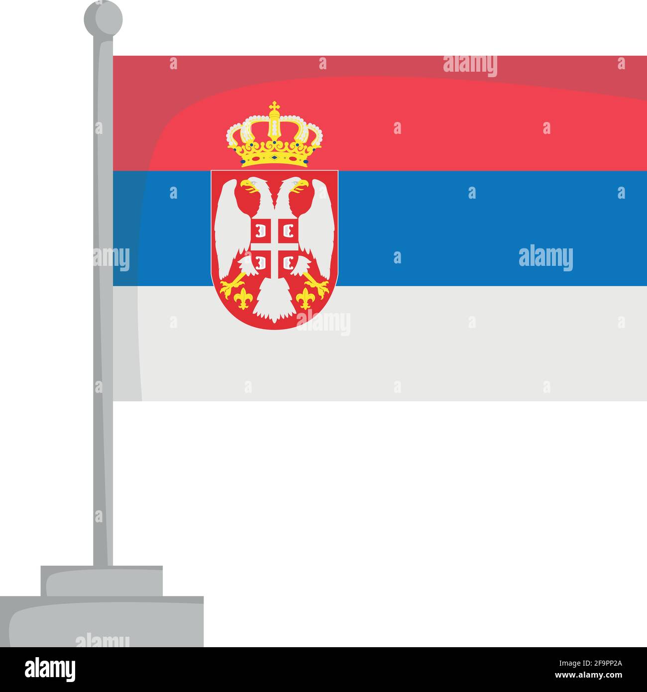 National Flag Of Serbia Vector Illustration Stock Vector Image Art