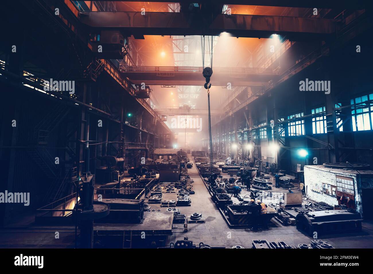 Metallurgical Plant Or Steel Foundry Factory Large Workshop Interior