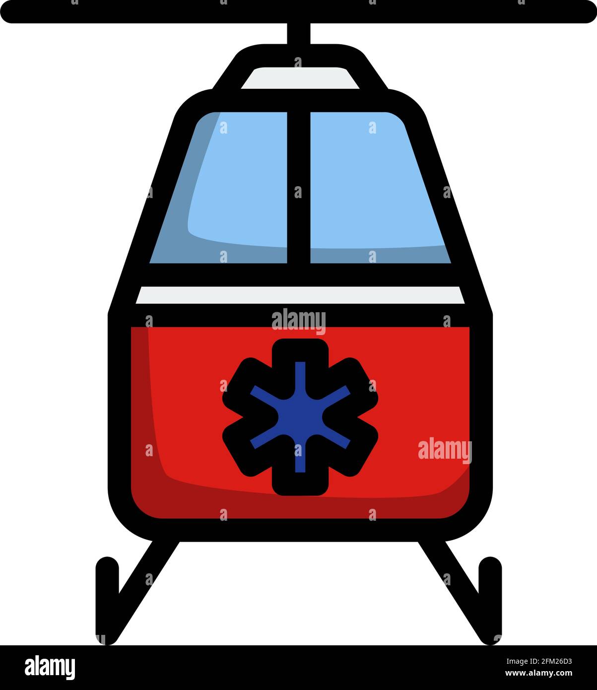 Medevac Icon Editable Bold Outline With Color Fill Design Vector