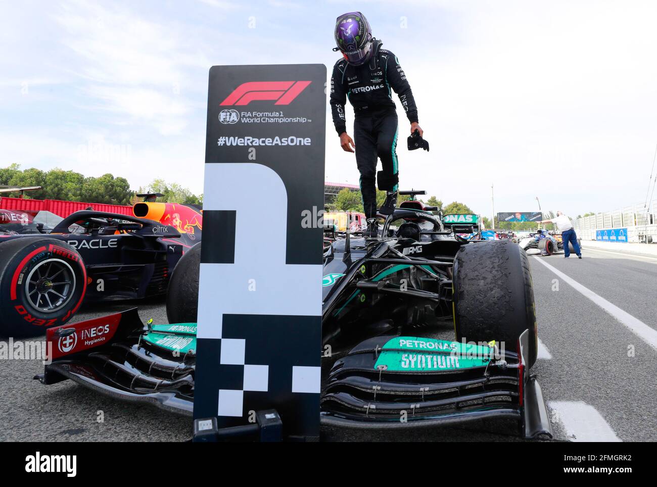 Barcelona Spain 09th May 2021 Race Winner Lewis Hamilton GBR