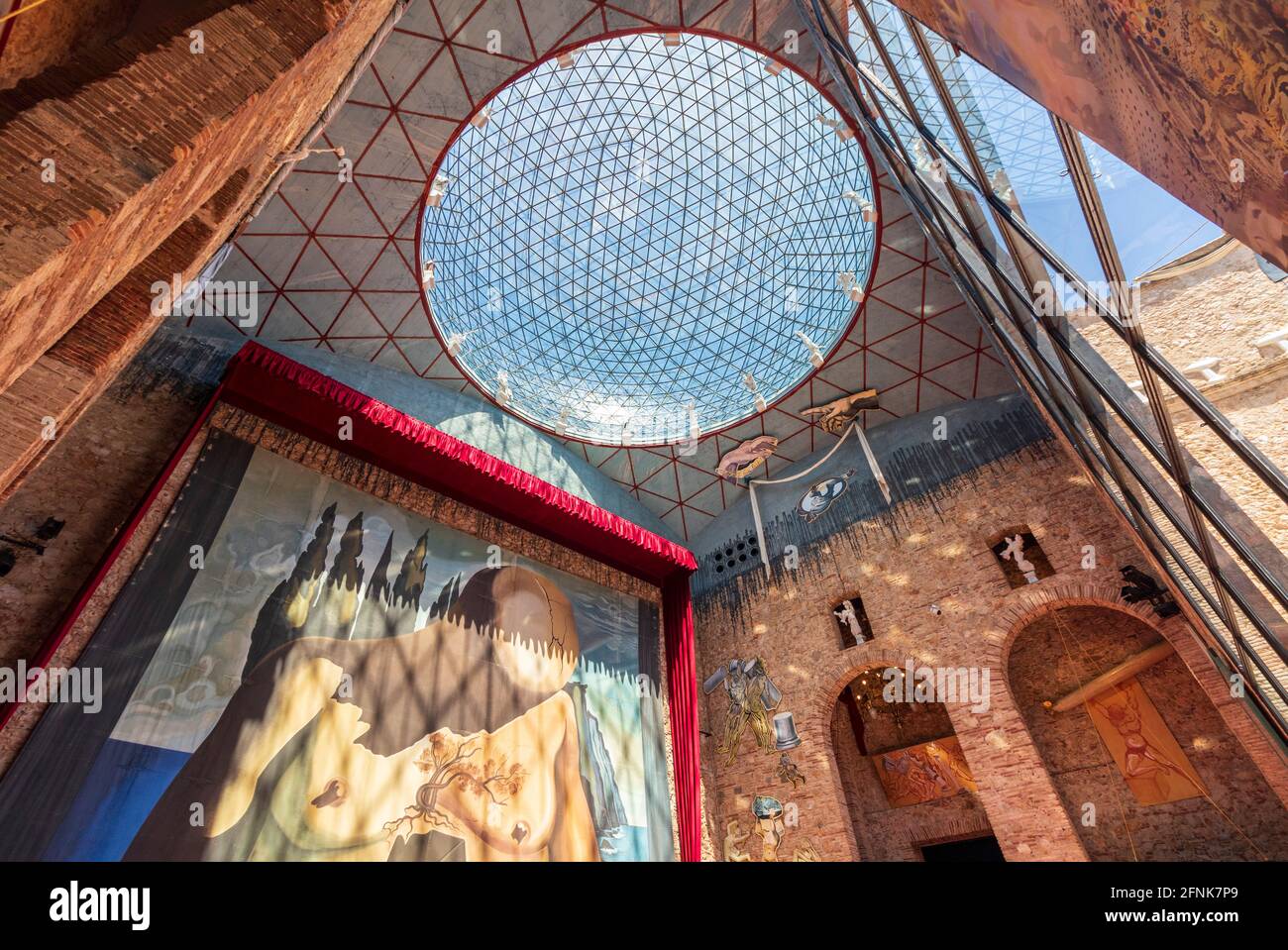 Interior Of The Famous Salvador Dali Museum In Figueres In Catalonia