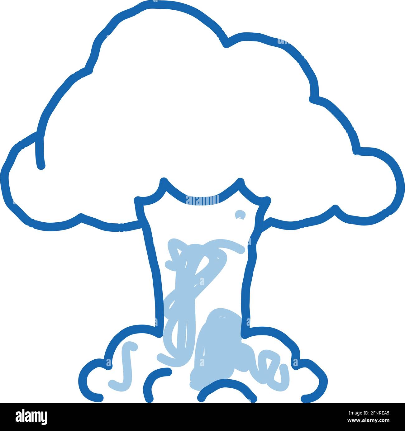 Explosion Cloud Doodle Icon Hand Drawn Illustration Stock Vector Image