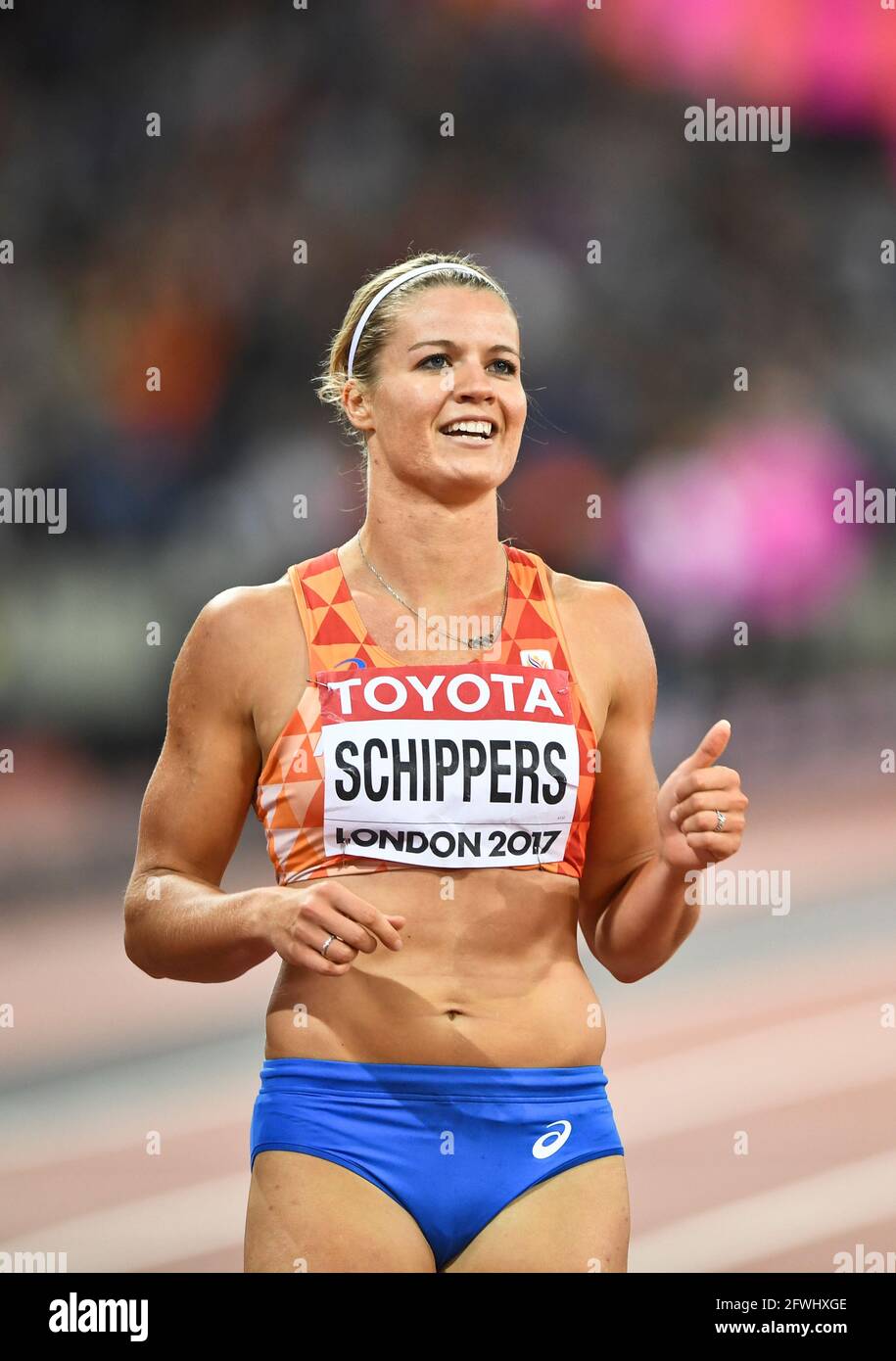 Dafne Schippers Netherlands Metres Gold Medal Iaaf World Championships London Stock