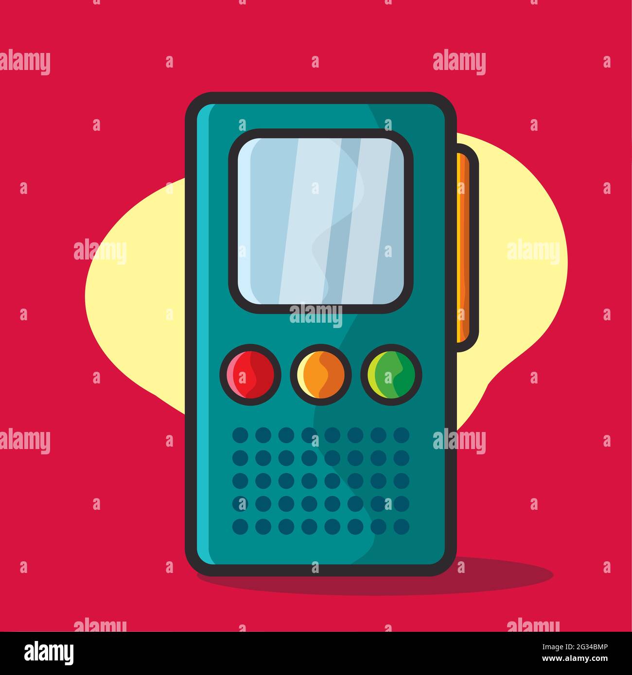 Voice Recorder Vector Illustration In Flat Style Stock Vector Image