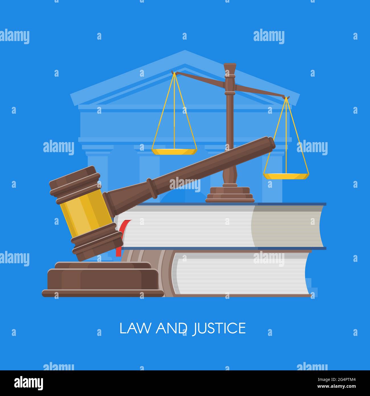 Law And Justice Concept Vector Illustration In Flat Style Design