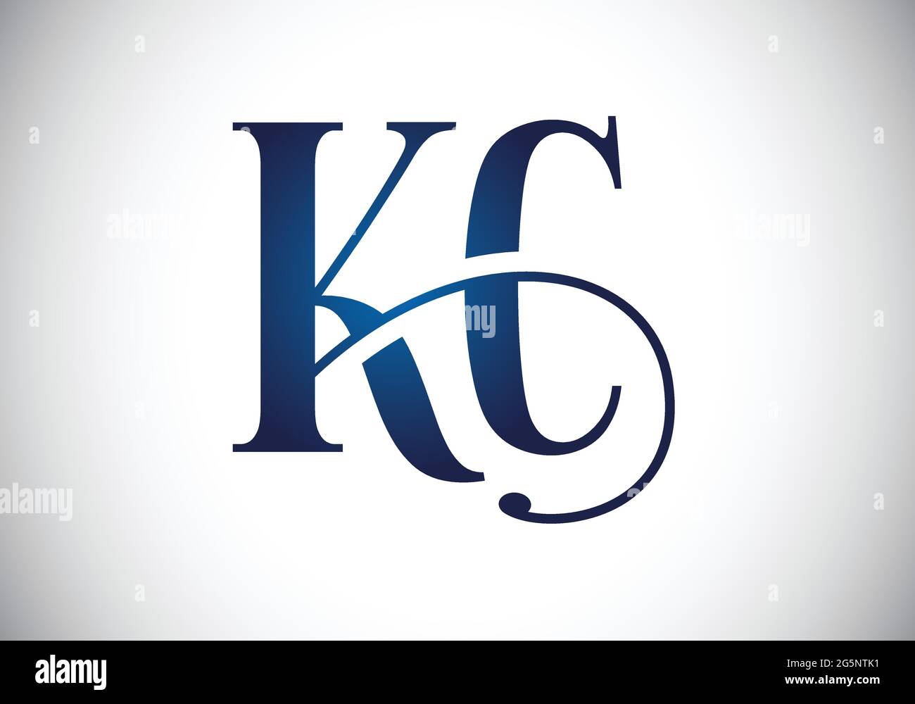 Initial Kc Letter Logo With Creative Modern Business Typography Vector