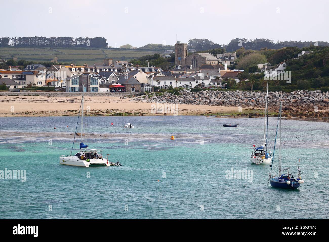 Porthcressa Baech Hugh Town On St Mary S Isles Of Scilly Cornwall