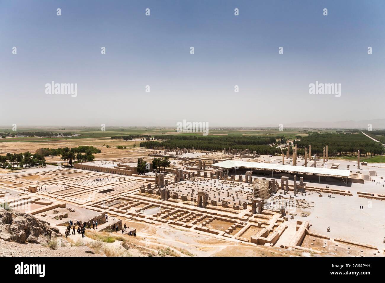 Persepolis Panorama Of Ruins Ancient Ceremonial Capital Of Achaemenid