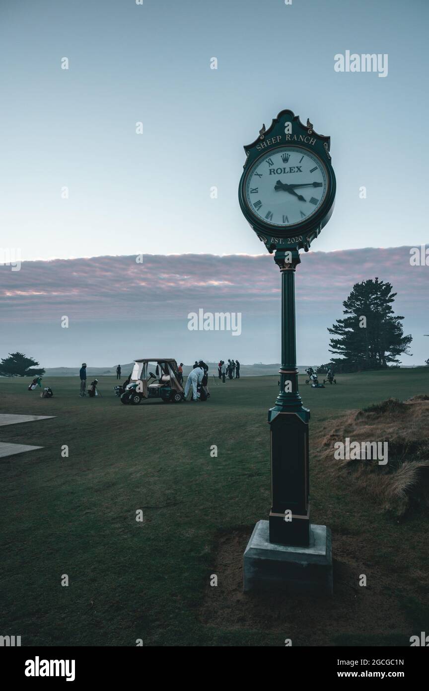 Big Rolex Clock On Bandon Dunes Sheep Ranch Golf Course Vertical Photo