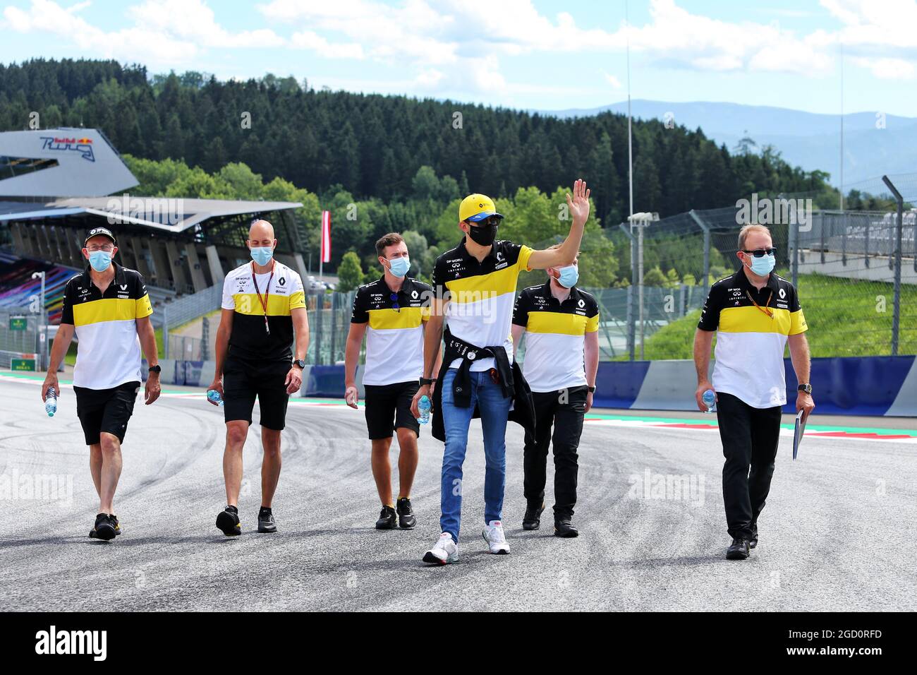 Esteban Ocon Fra Renault F Team Walks The Circuit With The Team