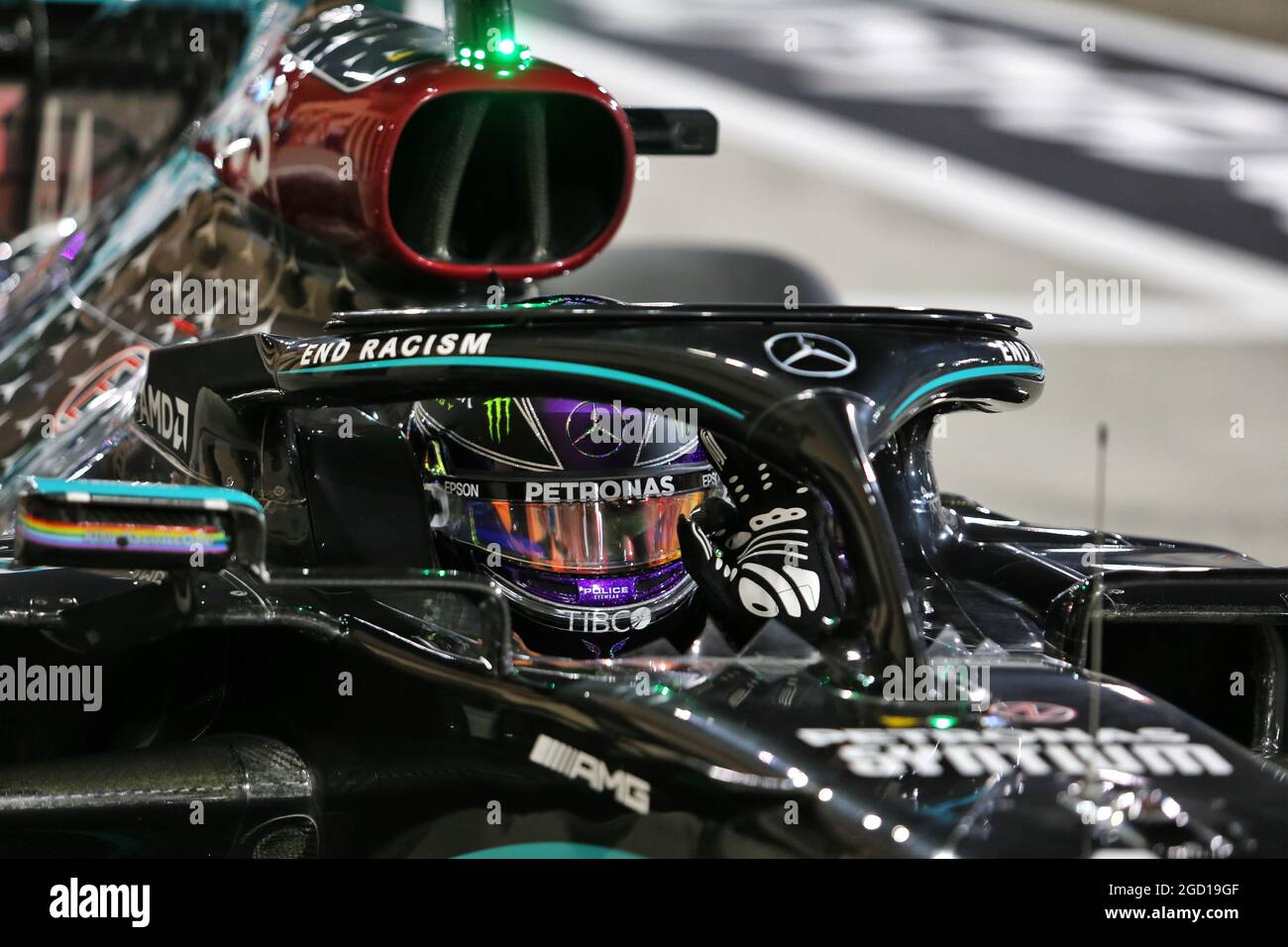 Mercedes Amg F W Celebrates In Parc Ferme Hi Res Stock Photography