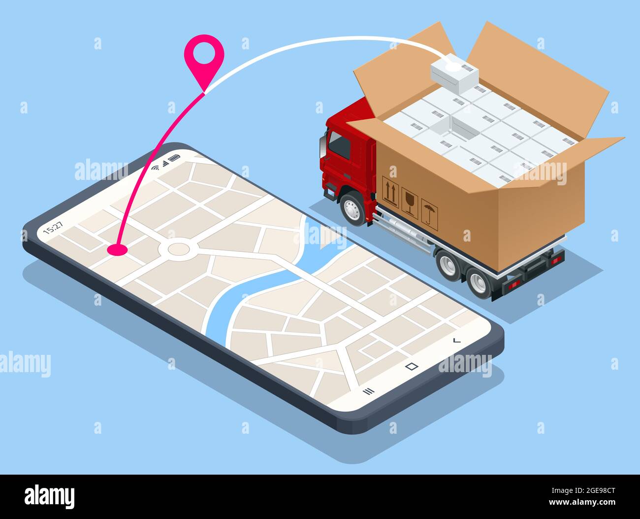 Isometric Logistics And Delivery Concept Delivery Home And Office