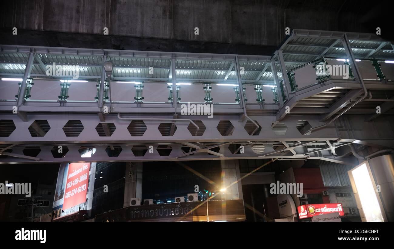 Bts Skywalk At Thong Lo Station Bangkok Thailand Stock Photo Alamy